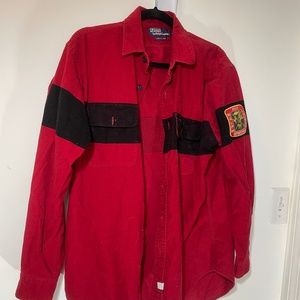 Polo Ralph Lauren M Sportsmans Shirt M Red